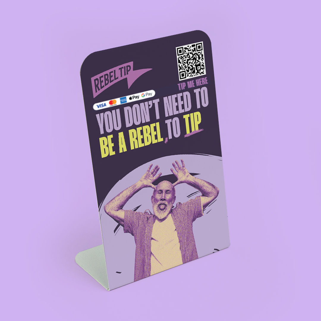 Rebel Tip Metal Standee 6″x4″